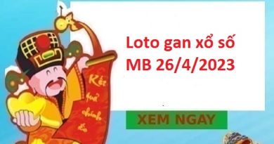 Loto gan xổ số miền Bắc 26/4/2023